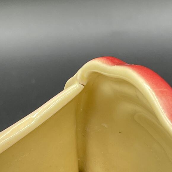 Vintage Shawnee Pottery Mantle Clock USA 530 Set of Two Hanging Wall Planters - Picture 6 of 14